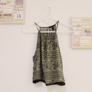 Green Spaghetti Strap Shirt